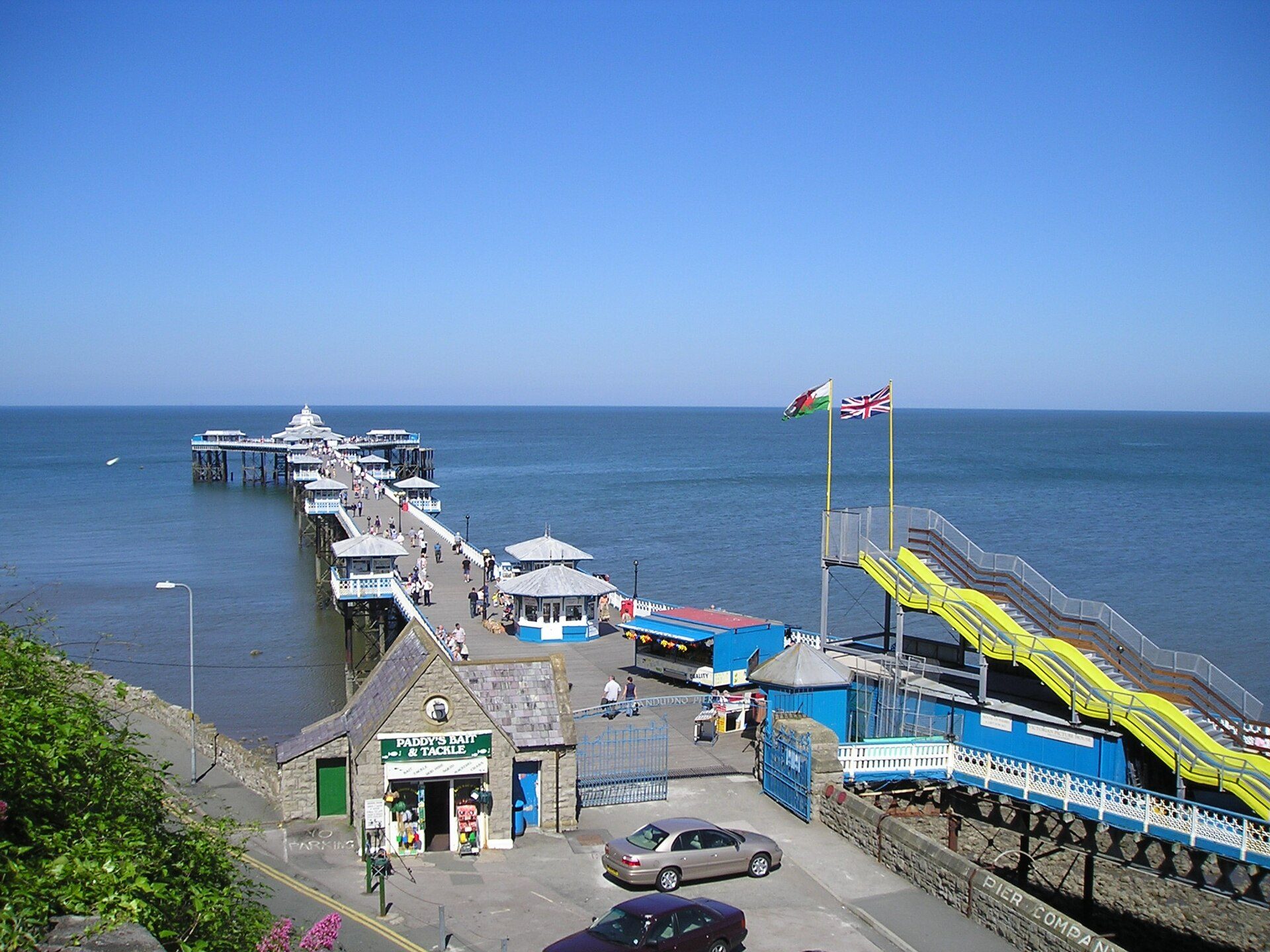 Llandudno Pier along the bay