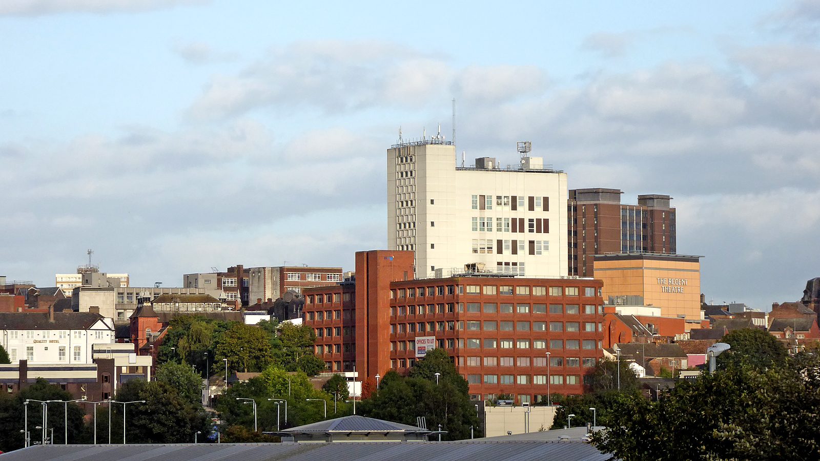 The Hanley skyline in Stoke-on-Trent