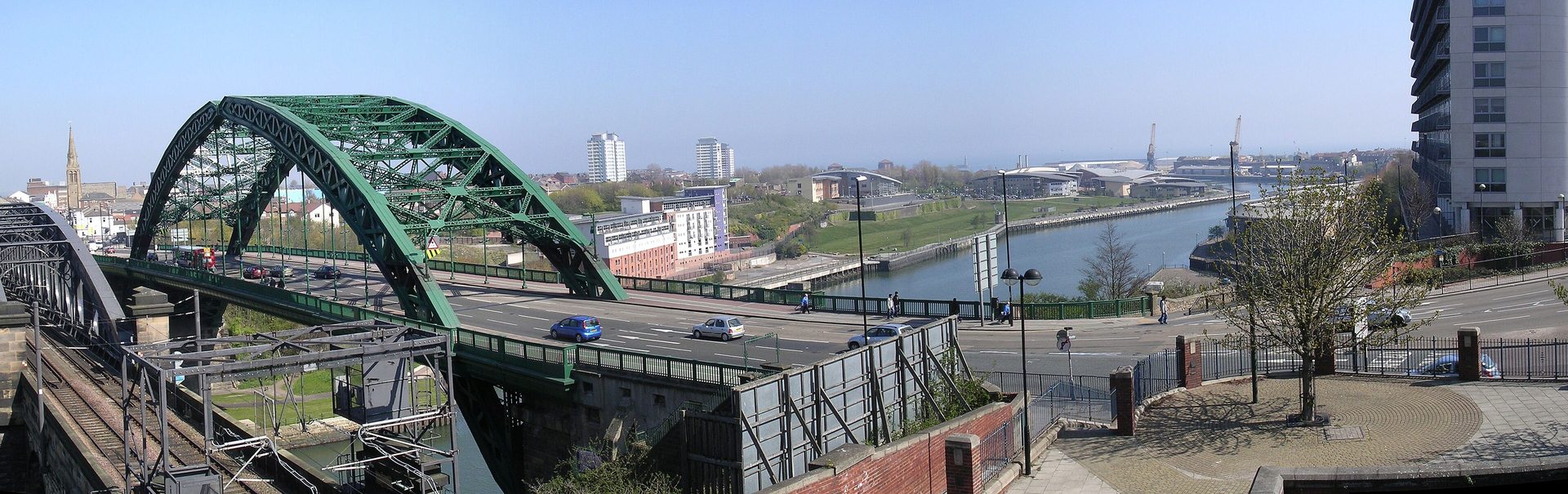The Wearmouth Bridge over the River Wear at Sunderland
