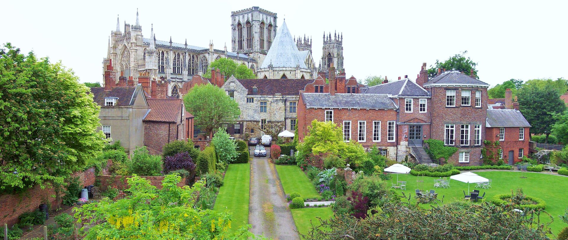 York Minster over the gardens, from the city wall